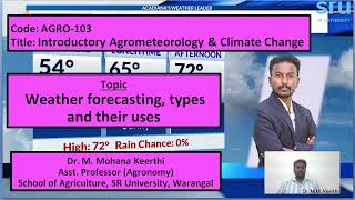 Weather forecasting