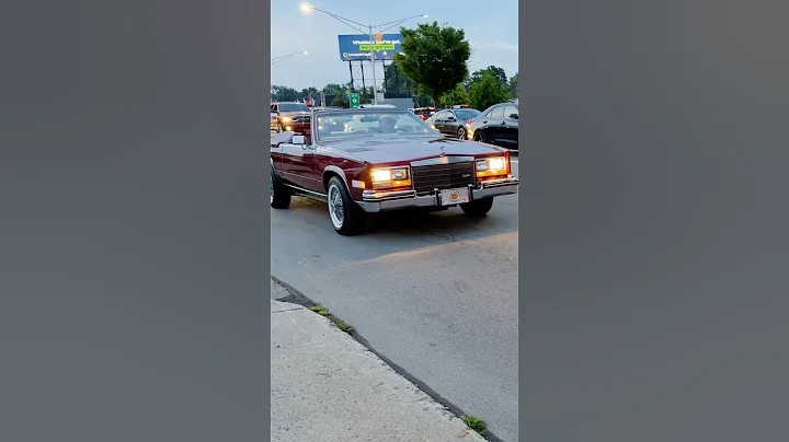 Cadillac Eldorado classic car drive by engine sound at Woodward dream cruise Michigan 2025