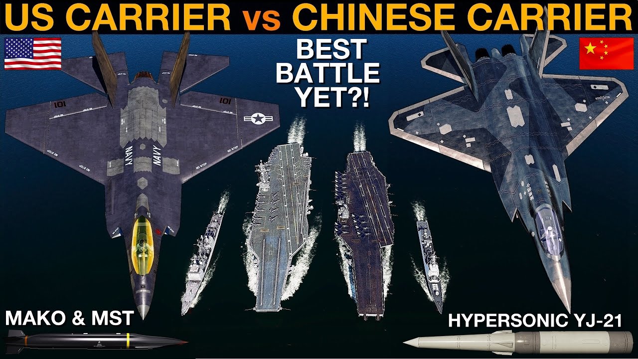 2027 US Carrier Group vs 2027 Chinese Carrier Group (Naval Battle 131) | DCS