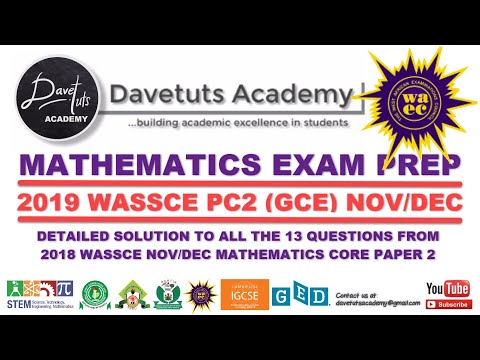 WASSCE GCE EXAM PREP - Detailed Solution to 2018 Nov/Dec GCE Exam + Free PDF Manual