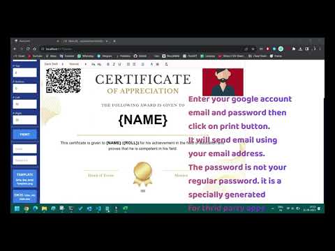 AutoCerti: E-Certificate Designer, Bulk Distribution and Verification | NodeJS Project Demo