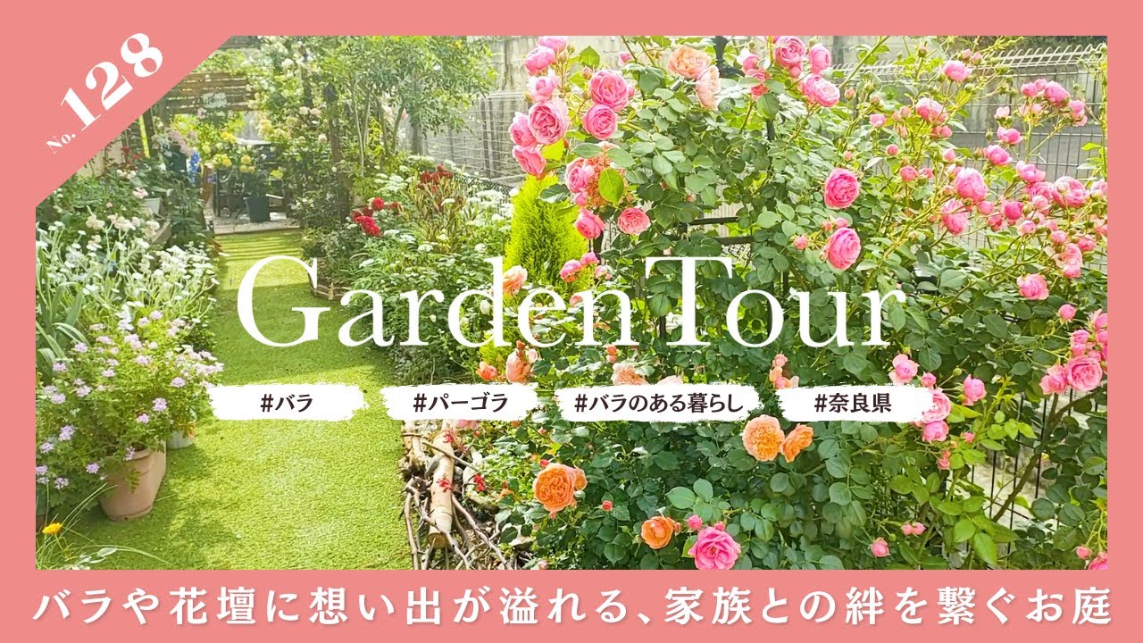 🕊Garden Tour🕊128：バラや花壇に想い出が溢れる、家族との絆を繋ぐお