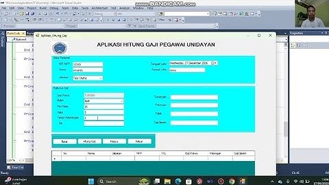 Cara Membuat aplikasi penghitung gaji di Visual Studio 2010 || Tugas MID Pemrograman VB. NET