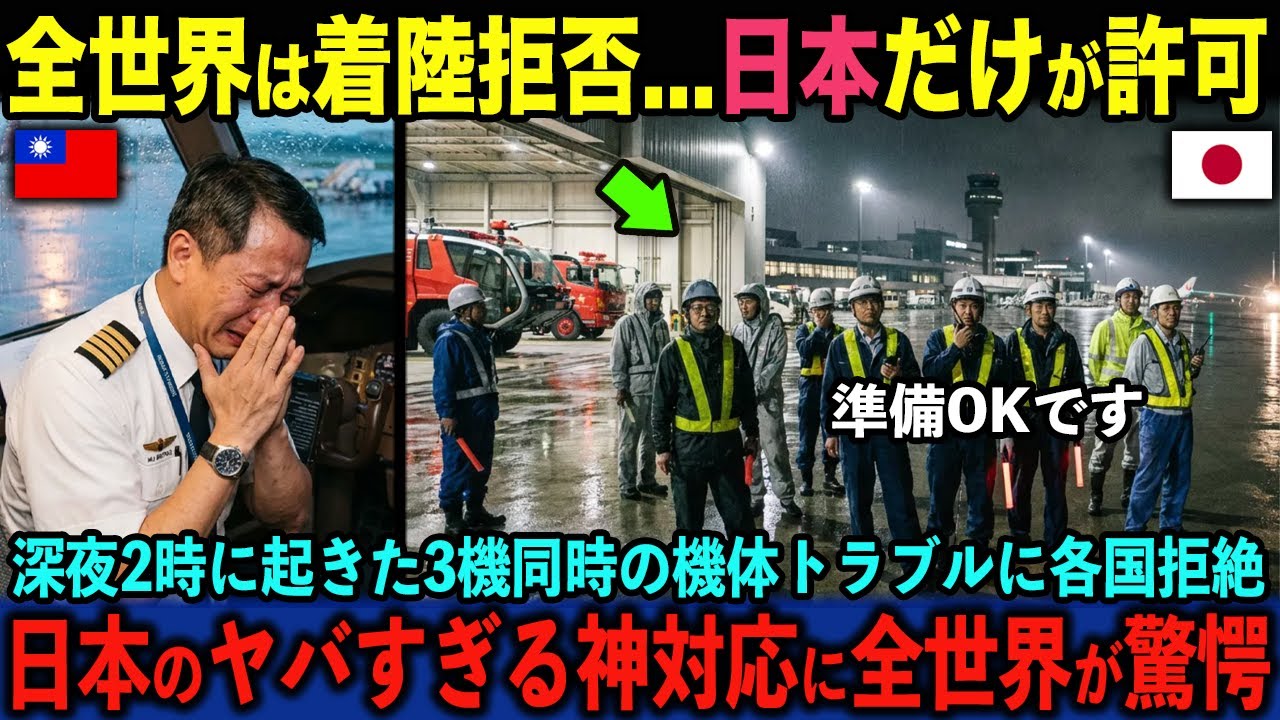 【海外の反応】「成田だけが、NOと言わなかった」深夜2時の緊急着陸。重なった3つの危機と、日本の管制官が下した決断に全世界が驚愕...!
