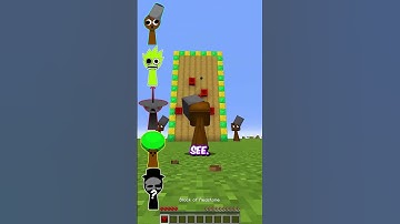 Minecraft Sprunkis and Horror vs Placing Blocks Higher!  #shorts