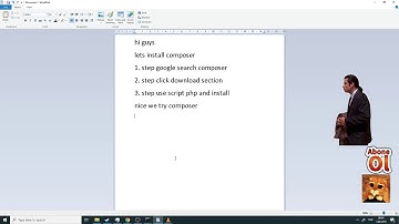 How to install COMPOSER with command line . Windows 10