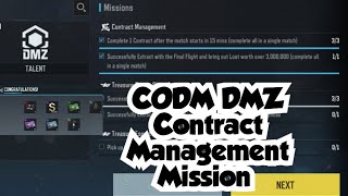 CODM DMZ Contract Management Mission Complete