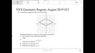 NYS geometry regents August 2019 question 23