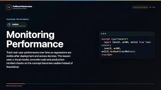Monitoring Performance Explained | FullStack Masterclass Frontend Performance Course