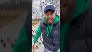 Ducks Gone Wild Over Free Food #ducks #breadcrumb #comedy