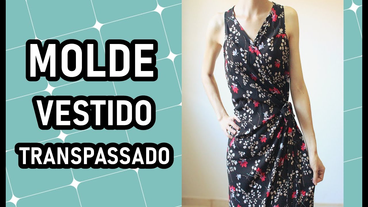 modelo de vestido longo transpassado