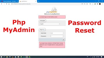 PHP My Admin Password Problem phpmyadmin Reset Password