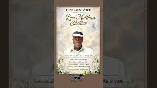 Levi Shallow | Funeral Announcement #ObituariesSVG #Obituaries #SVG