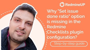 Why "Set issue done ratio" option is missing in the Redmine Checklists plugin configuration?