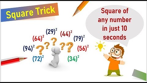 Square of 1-100 numbers in just 10 seconds | Shortcut to find square of any number | Square trick