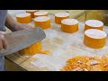 Dumpling Skin Master in Korea - Chili Turmeric Dumpling Making 水餃皮切割技能, 韓國餃子皮大師 - 韓國美食