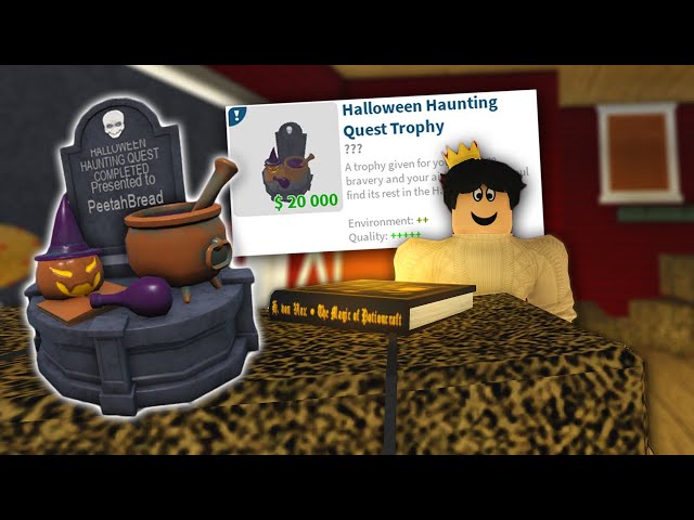 why is it that in the bloxburg halloween update, at the haunted mansion  area the quest to get in is literally bugged. the witch keeps saying that  to me even tough i