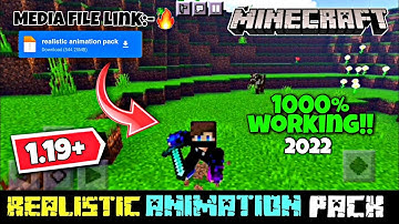 100% Realistic Player Animation Addon For Minecraft Pe 1.19 | New Player Animation For Mcpe 1.19
