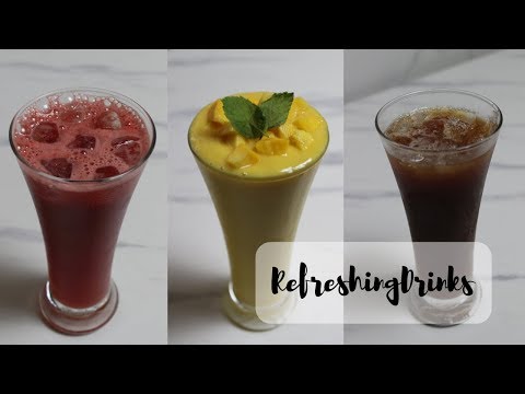 refreshing-summer-drinks-|-sugar-free-healthy-drinks-|-watermelon-drink-|-tropical-mango-|-iced-tea