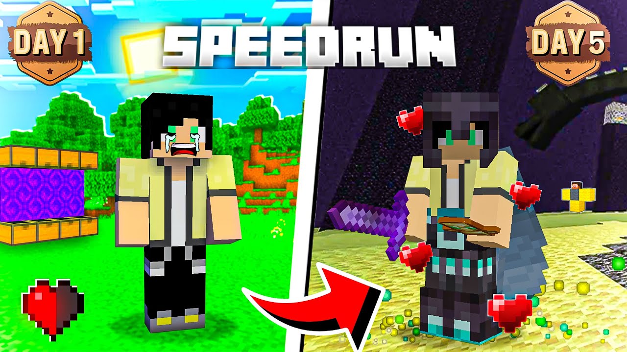 Beating Minecraft in Just 5 Days Challenge ! 😰 - YouTube