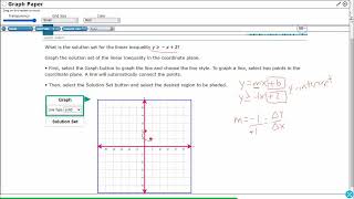 Algebra 1 STAAR Practice Graphing Inequalities (A.3D - 16)