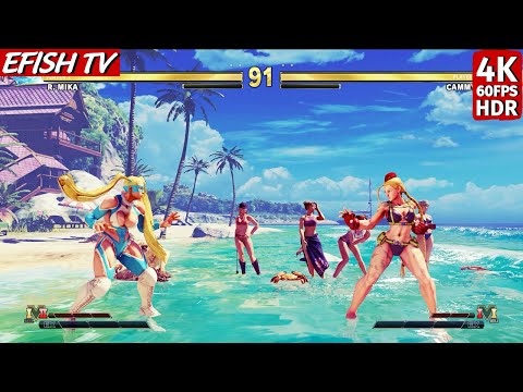 R. Mika vs Cammy (Hardest AI) - Street Fighter V