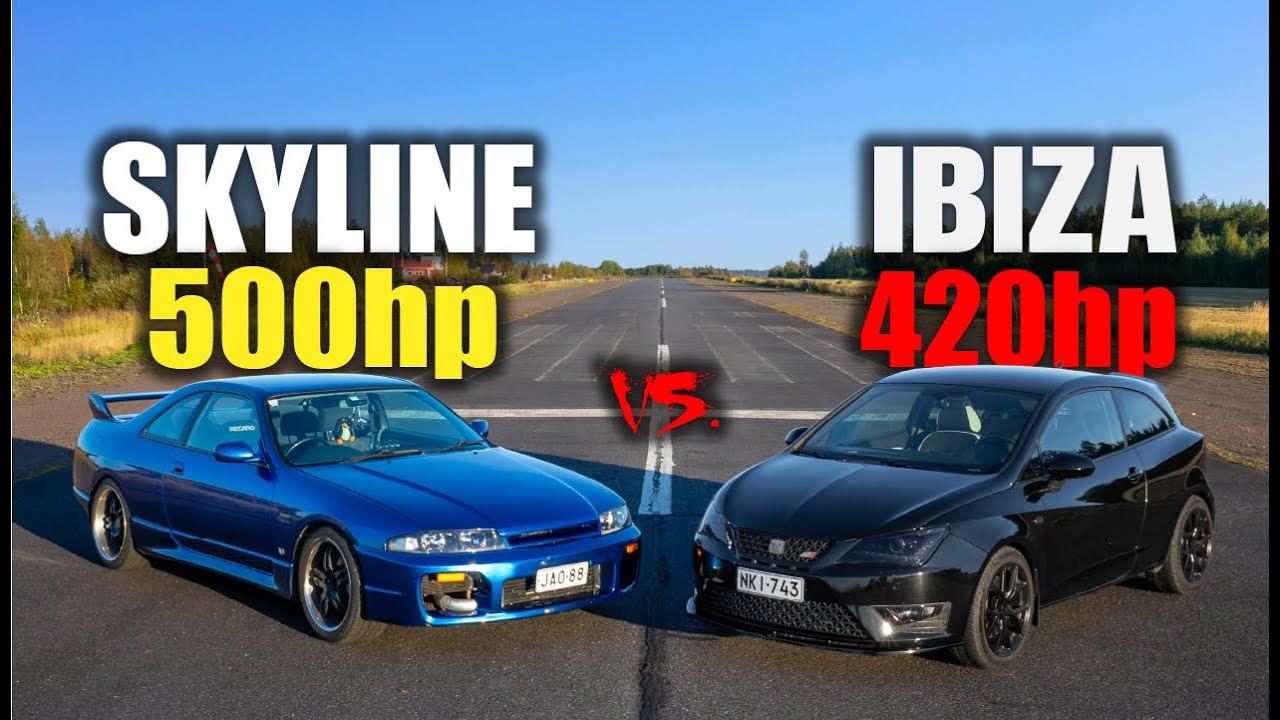 R33 GTS-T NISSAN SKYLINE VS. SEAT IBIZA CUPRA | KIIHDYTYSKISA