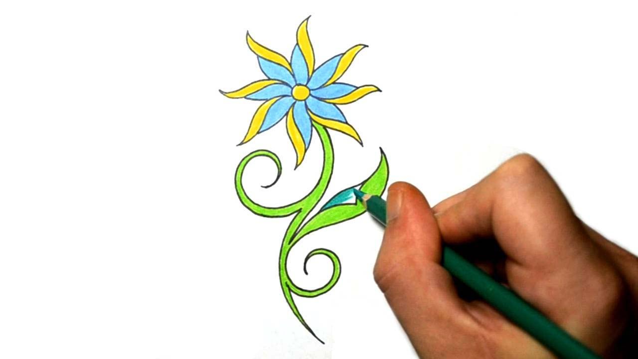 How to draw a flower designs  simple flower tattoo designs with marker pen    YouTube