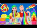 Rainbow Food Mukbang by HaHaHamsters