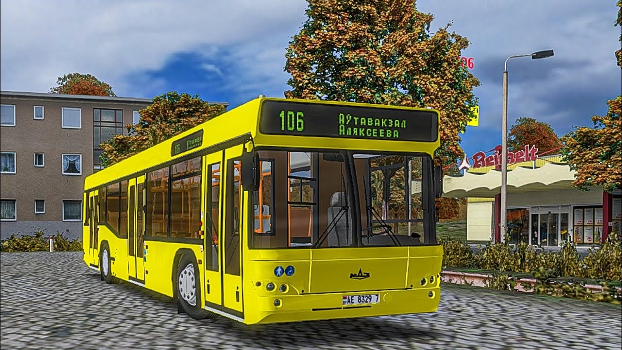 |Omsi 2| ПОЕЗДКА на МАЗ 103.476 (ГОС. АЕ 8329-7) 106 маршрут