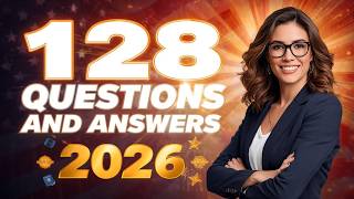 2026 Random U.S. Citizenship Test 128 Civics Questions & Answers (USCIS) Ciudadania Americana #n400