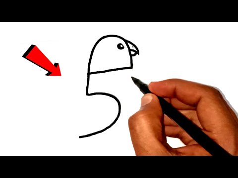 How to Draw a Parrot From 5 Number I Easy Parrot Drawing Step By Step -  YouTube