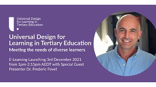Launch: Universal Design for Learning in tertiary education eLearning training