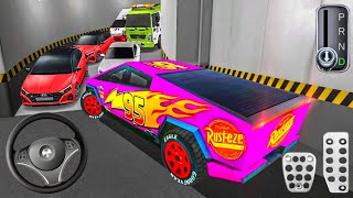 Tesla Cybertruck McQueen Stuck in Parking Garage - 3D Driving Class Simulator - Android Gameplay screenshot 4