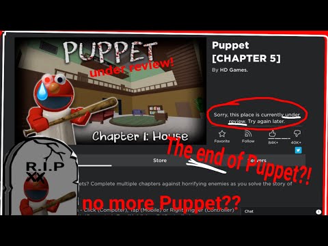 Puppet On Roblox Is Taken Shut Down And Under Review No More Puppet Youtube - puppet roblox under review