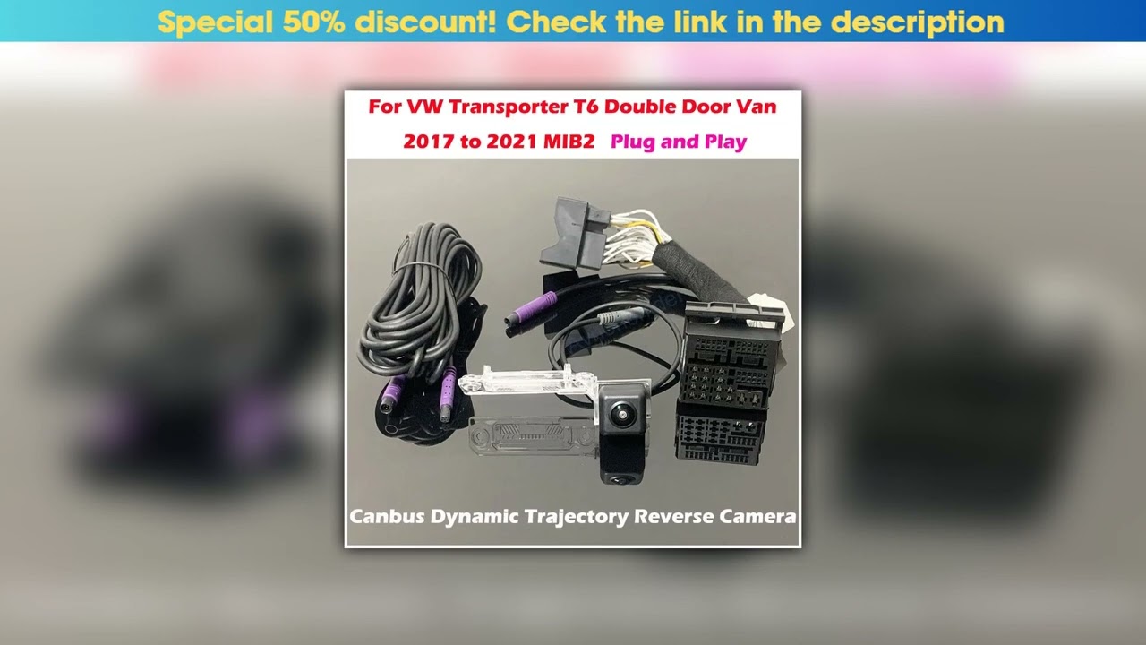 Best HD Canbus Dynamic Trajectory Reverse Camera For VW Transporter T6 Double Door Van 2017 to 2021