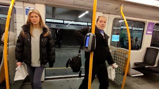 🇸🇯🚇Oslo City Center  Metro Ride Walking Tour ~1080P T~BANEN I OSLO