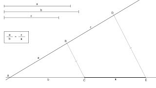 Cuarta proporcional de tres segmentos