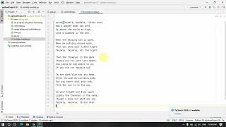 Write a program to print twinkle twinkle little star poem in python