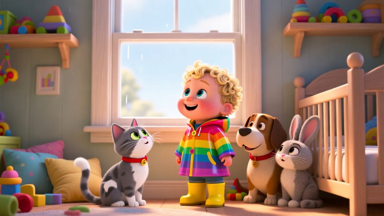 Rain Rain Go Away In My Friends | Fun Weather Song for Kids | Playful Nursery Rhyme