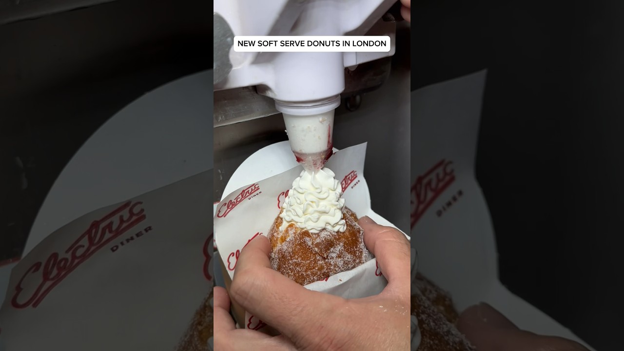 Soft Serve Donuts In London - would you try?! #foodie #dessert #london #shorts