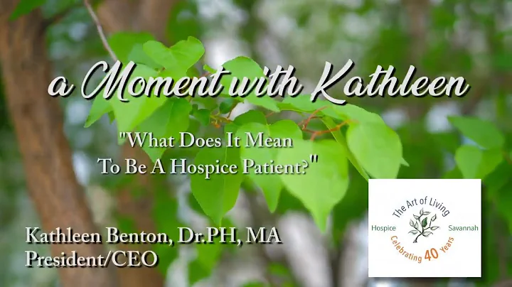 Hospice Savannah | Minute with Kathleen Benton | "...