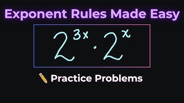 Exponent Rules Made Easy | Simplifying Powers, Products, and Variables Step-by-Step