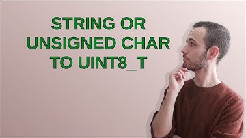 Arduino: String or unsigned char to uint8_t