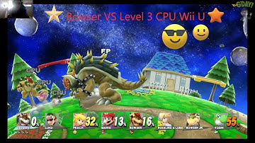 Super Smash Bros Wii U Bowser Level 50 FP VS Level 3 CPU