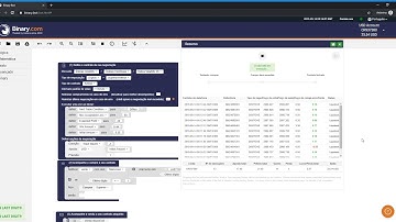 Operando na Binary  madrugada de sabádo