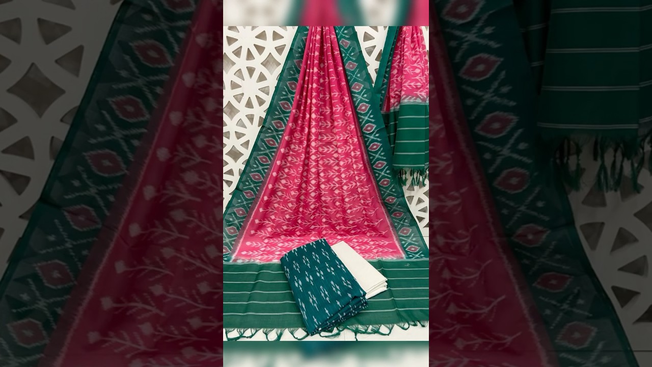 Ikkat Mercerised Cotton Dress #ikkathandloom #ikkatdressmaterial