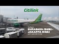 Trip Report Citilink QG717 | Surabaya (SUB) - Jakarta (CGK) | A320-200 | PK-GLE