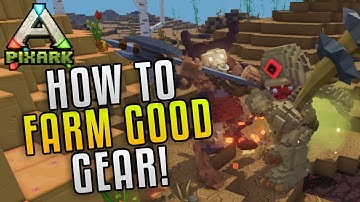 Pixark How To Farm Good Gear Early! "Pixark Beginners Guide" Pixark Early Access Guide