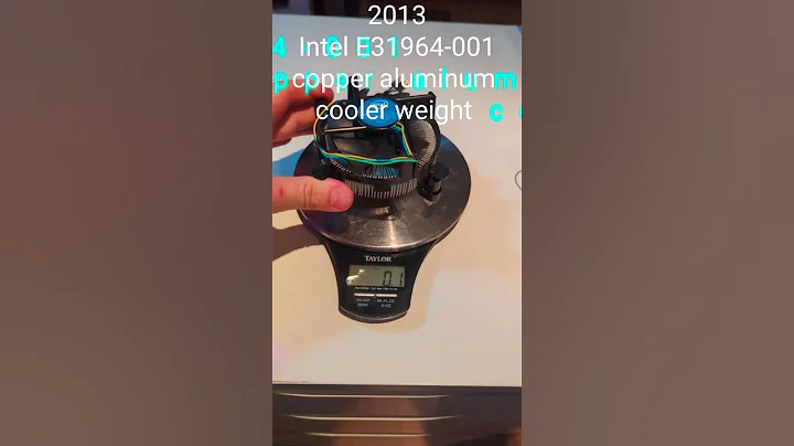 Intel's Stock COOLERS weight differences